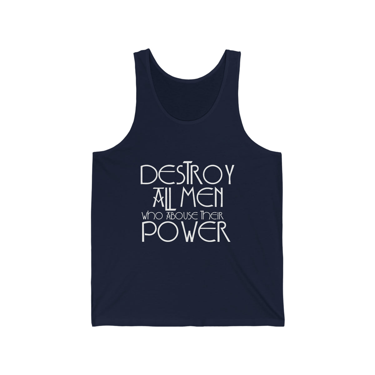 Destroy All Men Unisex Jersey Tank